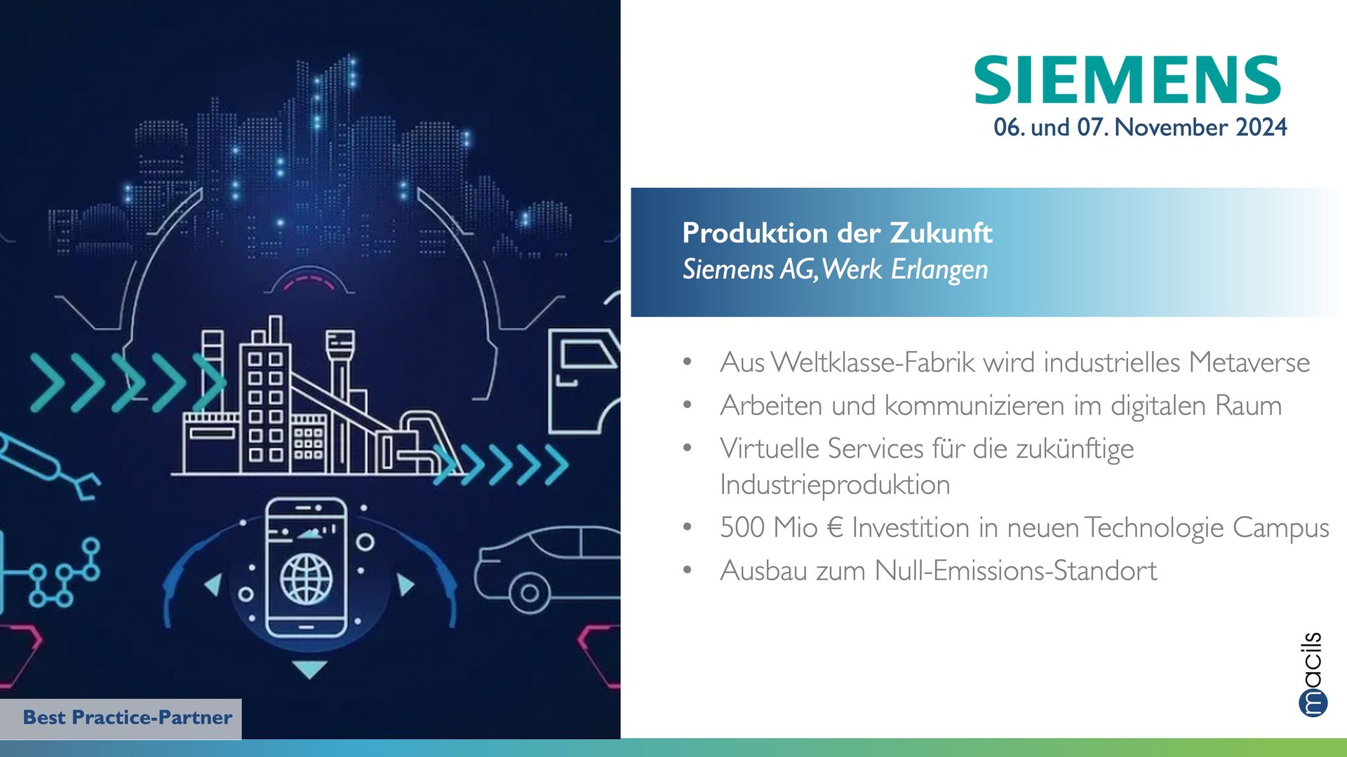 Lernreise "Produktion der Zukunft" Siemens Industral Metaverse