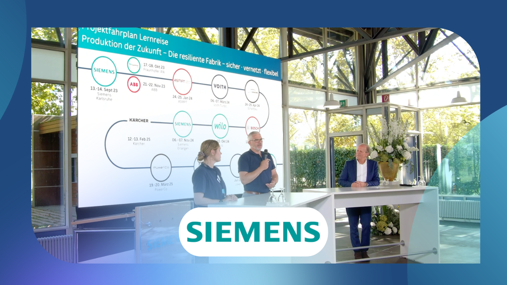 Best Practice: Zusammenfassung, Projektfahrplan der Lernreise, Verabschiedung bei Siemens Karlsruhe